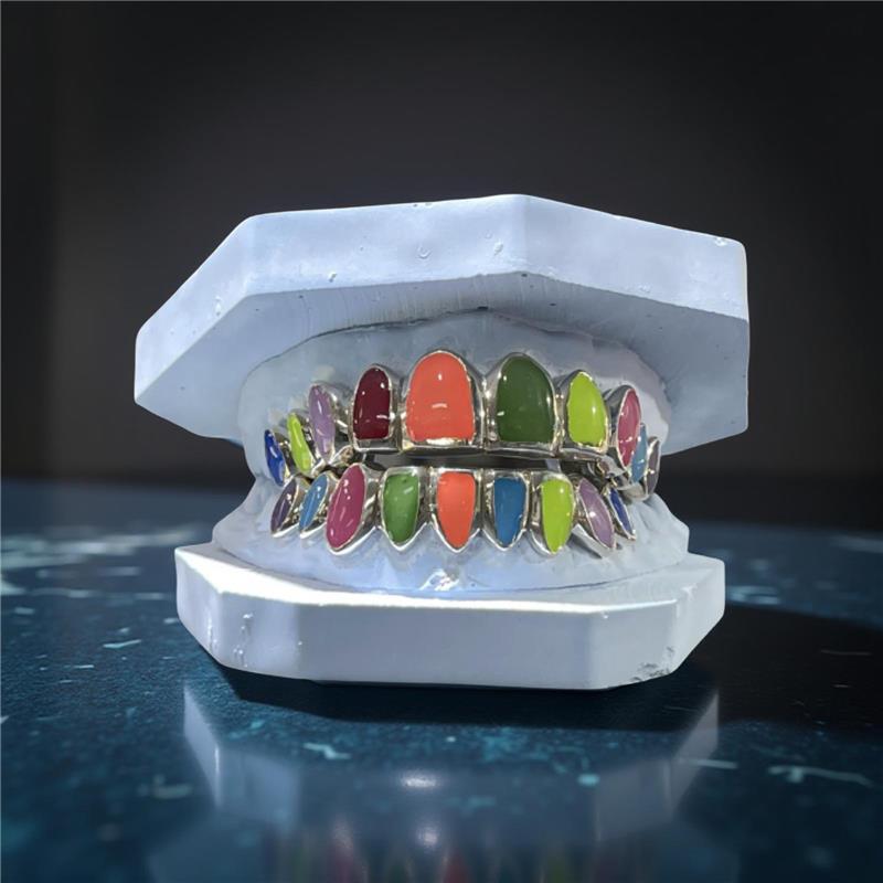 925 Silver Rainbow Glow In The Dark Enamel